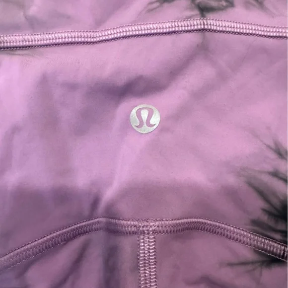 NWT Lululemon Power Thru Tight 25" Over Tie Dye Wisteria Purple Graphite Grey 10